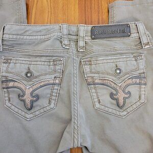 Rock Revival Skinny Jeans in Light Tan